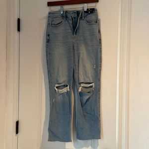 Ultra high rise, vintage, straight jeans